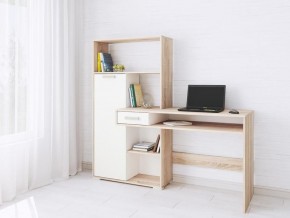 Компьютерный стол Квартет-8 дуб сонома/белый в Пойковском - poikovskii.mebel24.online | фото
