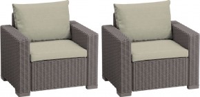 Комплект кресел Калифорния (California chair) капучино в Пойковском - poikovskii.mebel24.online | фото 1