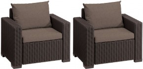 Комплект кресел Калифорния (California chair) коричневые в Пойковском - poikovskii.mebel24.online | фото 2