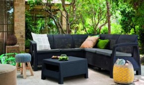 Комплект мебели угловой Корфу Релакс Сет (CORFU II RELAX SET) графит в Пойковском - poikovskii.mebel24.online | фото 3