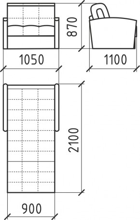 КОРАЛЛ 2 Кресло-кровать КР/КР в Пойковском - poikovskii.mebel24.online | фото 3
