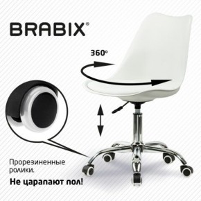 Кресло стул BRABIX "Eames MG-310 CH", хром, пластик белый, экокожа белая, 532923 в Пойковском - poikovskii.mebel24.online | фото 7