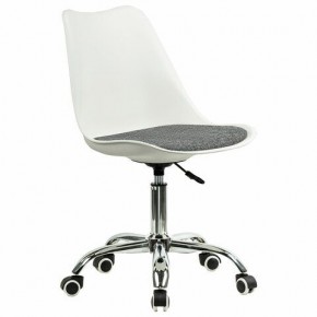 Кресло стул BRABIX "Eames MG-310 CH", хром, пластик белый, ткань серая, 532924 в Пойковском - poikovskii.mebel24.online | фото 2