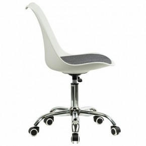 Кресло стул BRABIX "Eames MG-310 CH", хром, пластик белый, ткань серая, 532924 в Пойковском - poikovskii.mebel24.online | фото 3