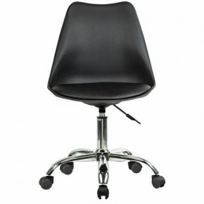 Кресло стул BRABIX "Eames MG-310 CH", хром, пластик черный, экокожа черная, 532925 в Пойковском - poikovskii.mebel24.online | фото 1