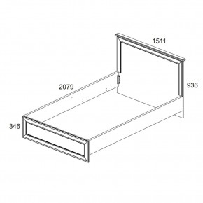 Кровать 140 с подъемником, TIFFANY, цвет вудлайн кремовый в Пойковском - poikovskii.mebel24.online | фото 3