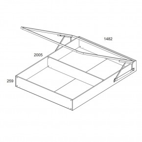 Кровать 140 с подъемником, TIFFANY, цвет вудлайн кремовый в Пойковском - poikovskii.mebel24.online | фото 4