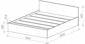 НИЦЦА-14 Кровать 1600 с настилом ЛДСП (НЦ.14) в Пойковском - poikovskii.mebel24.online | фото 3