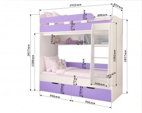 Кровать 2-х ярусная Юниор 5 в Пойковском - poikovskii.mebel24.online | фото 2