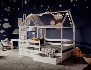 Кровать-домик 80*160 Белый в Пойковском - poikovskii.mebel24.online | фото