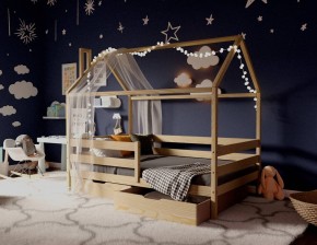 Кровать-домик 80*160 без покраски в Пойковском - poikovskii.mebel24.online | фото