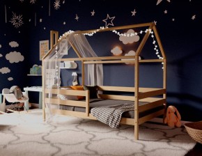 Кровать-домик 80*190 без покраски в Пойковском - poikovskii.mebel24.online | фото 3