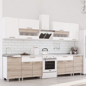 Кухня Айсбери 2.4 м (Белый/Дуб Сонома) в Пойковском - poikovskii.mebel24.online | фото