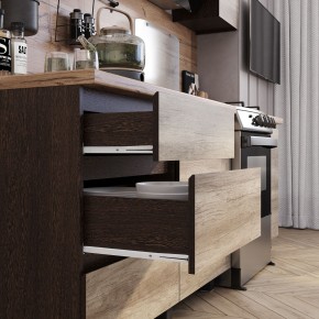 Кухня Энигма 1.6 м (венге/дуб каньон) в Пойковском - poikovskii.mebel24.online | фото 2