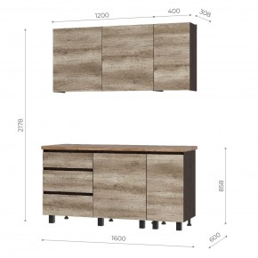 Кухня Энигма 1.6 м (венге/дуб каньон) в Пойковском - poikovskii.mebel24.online | фото 5