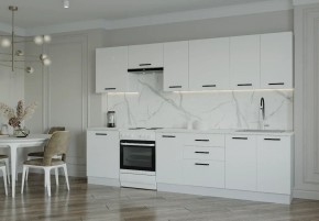 Кухонный гарнитур Белый Глянец 3000 (Стол. 38мм) в Пойковском - poikovskii.mebel24.online | фото 1