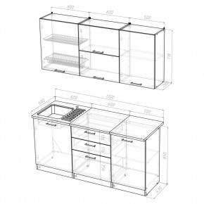 Кухонный гарнитур Лира Экстра 1700 в Пойковском - poikovskii.mebel24.online | фото 4