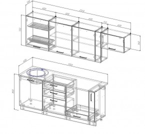 Кухонный гарнитур Лофт 2550 (Стол. 38мм) в Пойковском - poikovskii.mebel24.online | фото 2