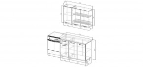 Кухонный гарнитур Ниагара 1200 (Стол. 26мм) в Пойковском - poikovskii.mebel24.online | фото 2