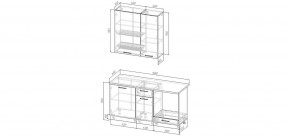 Кухонный гарнитур Старое Дерево 1600 h950 (Стол. 26мм) в Пойковском - poikovskii.mebel24.online | фото 2