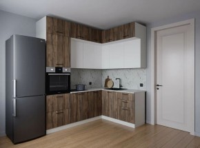 Кухонный гарнитур Старое Дерево 2200*1700 (Стол. 38мм) в Пойковском - poikovskii.mebel24.online | фото