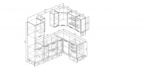 Кухонный гарнитур угловой Санторини 2400*1600 (Стол. 26мм) в Пойковском - poikovskii.mebel24.online | фото 2