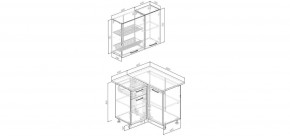 Кухонный гарнитур Умбра 1000*1000 (Стол. 26мм) в Пойковском - poikovskii.mebel24.online | фото 2