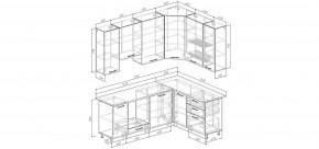 Кухонный гарнитур Умбра 2200*1600 h950 (Стол. 26мм) в Пойковском - poikovskii.mebel24.online | фото 2