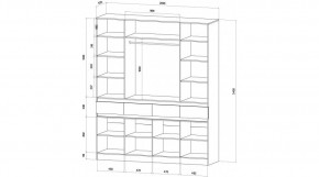 ЛЕНОРА Спальный гарнитур (модульный) графит в Пойковском - poikovskii.mebel24.online | фото 9