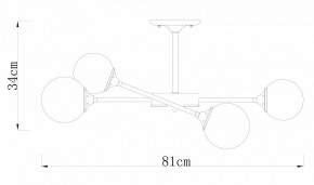 Люстра на штанге Arte Lamp Marco A2703PL-6SG в Пойковском - poikovskii.mebel24.online | фото 2