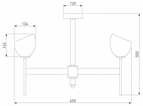 Люстра на штанге Eurosvet Arrista 60130/6 латунь Smart в Пойковском - poikovskii.mebel24.online | фото 2