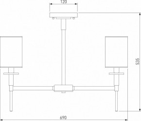 Люстра на штанге Eurosvet Brielle 60132/6 латунь в Пойковском - poikovskii.mebel24.online | фото 4