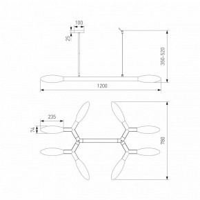 Люстра на штанге Eurosvet Covalent 30180 черный в Пойковском - poikovskii.mebel24.online | фото 3