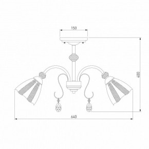Люстра на штанге Eurosvet Floranse 30155/5 античная бронза в Пойковском - poikovskii.mebel24.online | фото 3