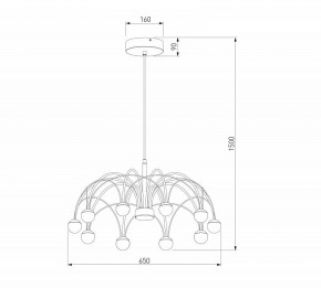 Люстра на штанге Eurosvet Ragno 90030/10 LED золото в Пойковском - poikovskii.mebel24.online | фото 5