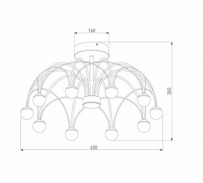 Люстра на штанге Eurosvet Ragno 90031/10 LED золото в Пойковском - poikovskii.mebel24.online | фото 5
