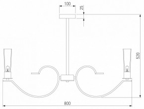 Люстра на штанге Eurosvet Rosher 60141/8 латунь в Пойковском - poikovskii.mebel24.online | фото 2