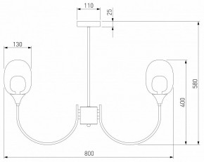 Люстра на штанге Eurosvet Spritz 70217/8 латунь в Пойковском - poikovskii.mebel24.online | фото 5