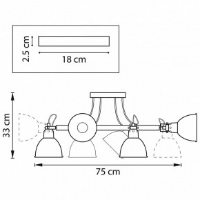 Люстра на штанге Lightstar Acrobata 761060 в Пойковском - poikovskii.mebel24.online | фото 2