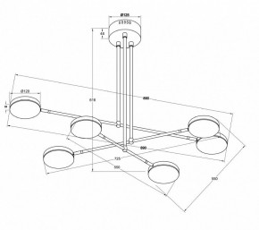 Люстра на штанге Maytoni Fad MOD070PL-L36W3K в Пойковском - poikovskii.mebel24.online | фото 3
