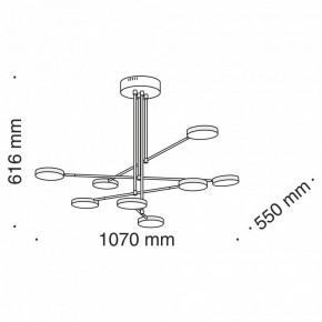 Люстра на штанге Maytoni Fad MOD070PL-L48B3K в Пойковском - poikovskii.mebel24.online | фото 8