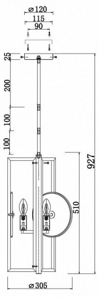 Люстра на штанге Maytoni Marmo MOD099PL-03G в Пойковском - poikovskii.mebel24.online | фото 4