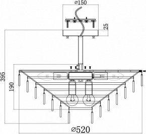 Люстра на штанге Maytoni Mazzo MOD130CL-11G в Пойковском - poikovskii.mebel24.online | фото 5