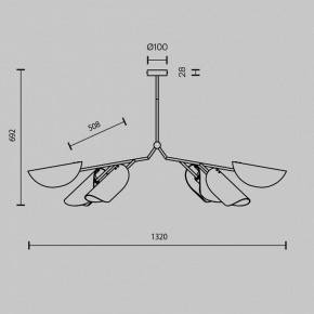 Люстра на штанге Maytoni Organic MOD225PL-06B в Пойковском - poikovskii.mebel24.online | фото 4