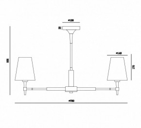 Люстра на штанге Maytoni Zaragoza H001CL-05BS в Пойковском - poikovskii.mebel24.online | фото 6