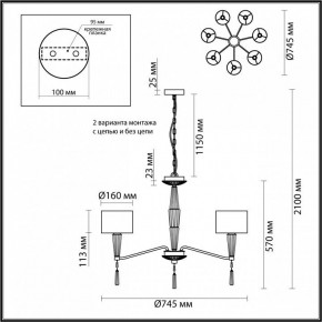 Люстра на штанге Odeon Light Latte 5403/7 в Пойковском - poikovskii.mebel24.online | фото 8