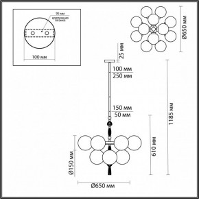 Люстра на штанге Odeon Light Palle 5405/12 в Пойковском - poikovskii.mebel24.online | фото 4