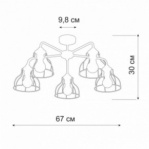 Люстра на штанге Vitaluce V3102 V3102-1/5PL в Пойковском - poikovskii.mebel24.online | фото 2