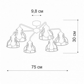 Люстра на штанге Vitaluce V3102 V3102-1/6PL в Пойковском - poikovskii.mebel24.online | фото 2