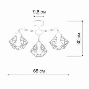 Люстра на штанге Vitaluce V4258 V4258-0/3PL в Пойковском - poikovskii.mebel24.online | фото 2